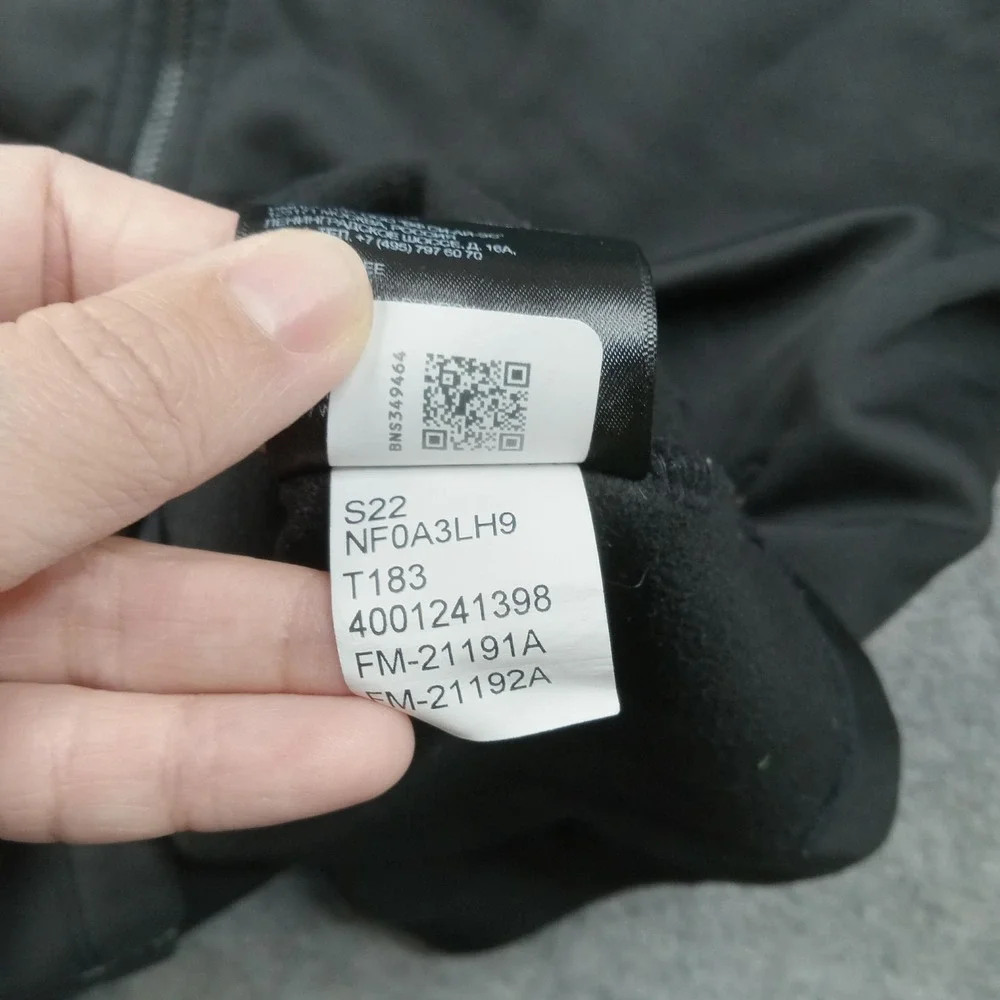 North Face Jacket Mens Medium Black Softshell‎ Full Zip Fleece Coat NF0A3LH9